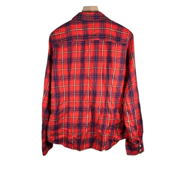 J. Crew The Perfect Shirt Size XL Women Flannel Plaid Red - Picture 2 of 7